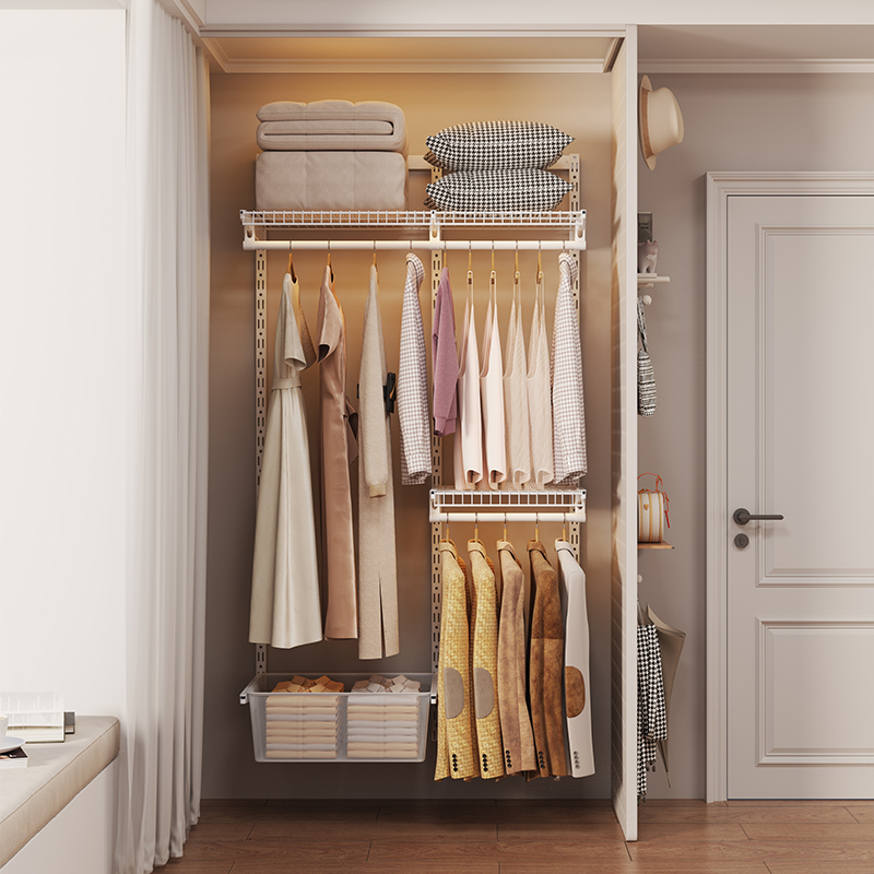 1.0米金属衣柜开放式步入式走入式衣帽间钢制衣柜框架现货套装