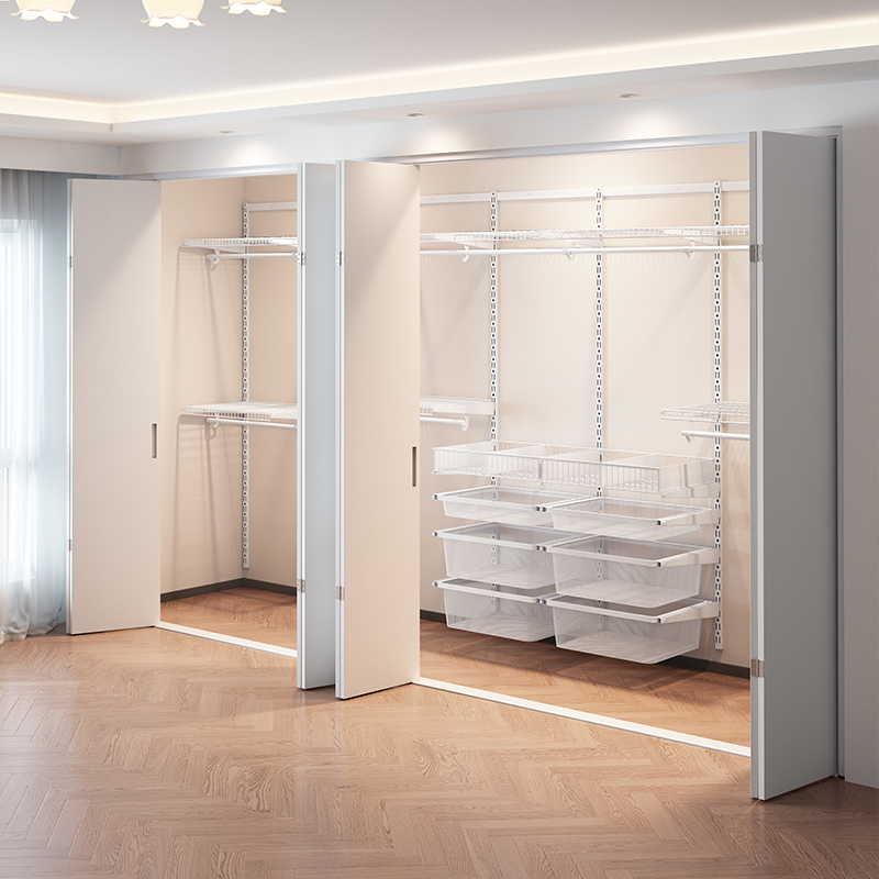 金属衣柜框架衣帽间开放式步入式钢架货架卧室家用定制衣橱衣帽架